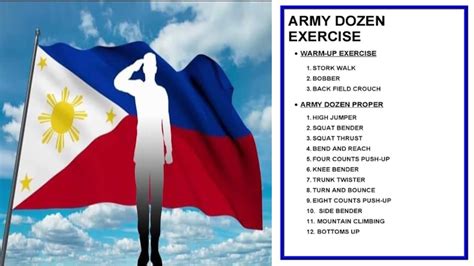 philippine army dozen exercise|Army Dozen: Warm Up Drill / Stretching .